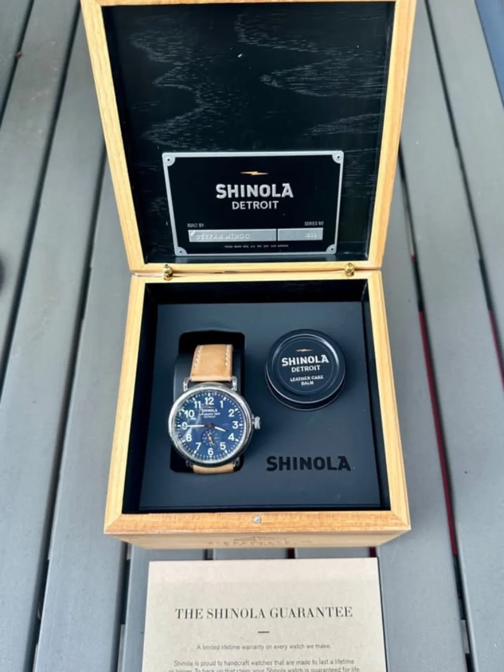 Shinola Runwell 40mm Blue Dial Argonite-1069 Detroit | Original Box & Full Set